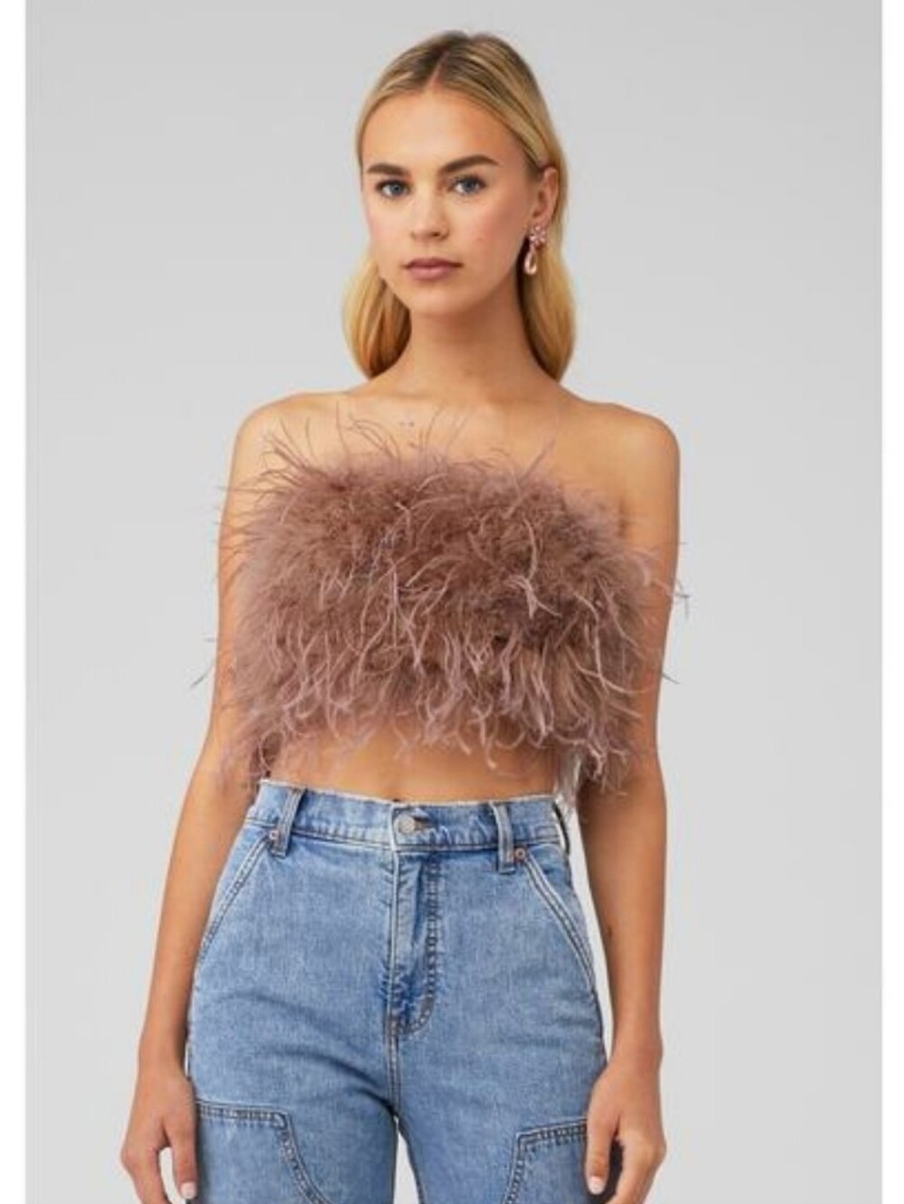 Lamarque Feather Hair Wrap in Dusty Brown